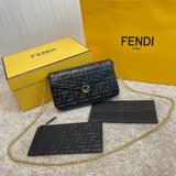 Fendi Best Fashion 212200 Maca embossing Black Bags
