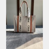 Best Quality Chloe Woody Tote Bag in Cotton Canvas 36CM