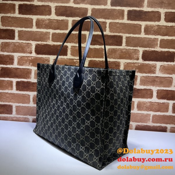 Ophidia GG 772184 Gucci Designer Knockoff Tote Black Fabric Bag
